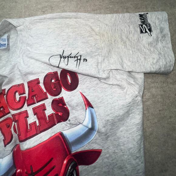 Vintage‎ 90s Chicago Bulls Salem Sportswear Single Stitch T-Shirt XL USA - Picture 10 of 10